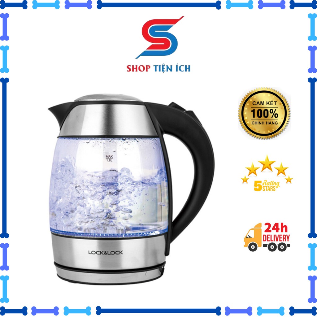 Ấm siêu tốc bằng thuỷ tinh 1,8l lock&amp;lock