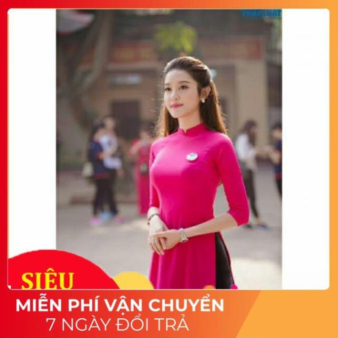 Áo Dài Trơn Màu Hồng Sen Siêu Hot, Mầu Mới