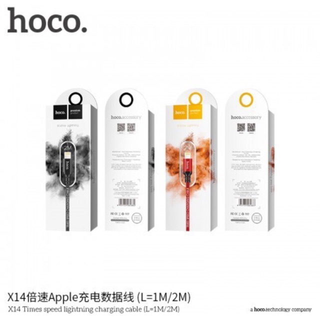 CÁP HOCO LIGHTNING X14 DAI 2M CHÍNH HÃNG