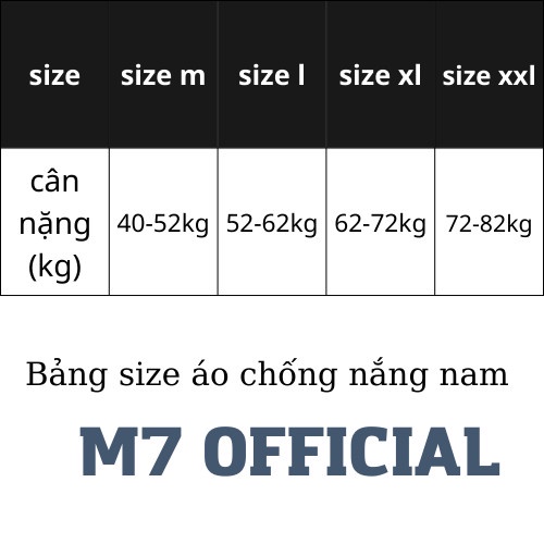 Áo Chống Nắng Nam M7 Vải Kim Cương Sợi Tre Chống Tia UV Thoáng Mát