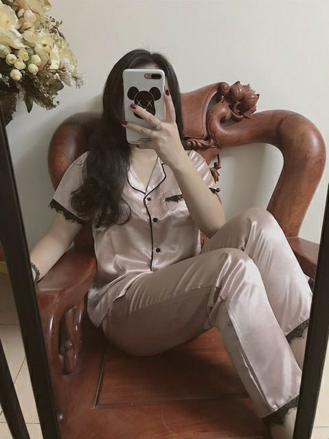 Đồ bộ phi lụa phối ren | BigBuy360 - bigbuy360.vn