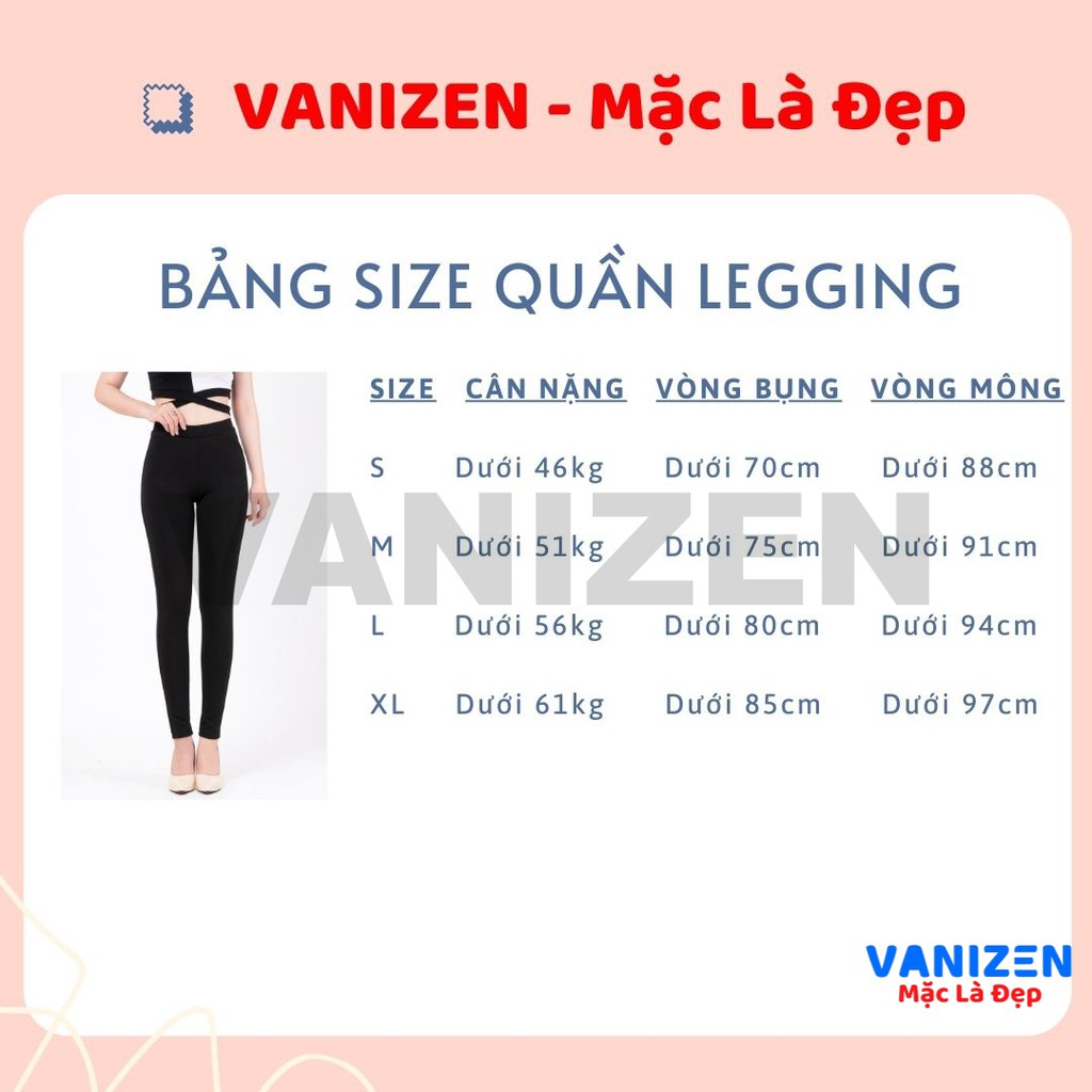 Quần legging nữ đẹp lưng cao cạp cao hàng hiệu cao cấp mã 026 VANIZEN