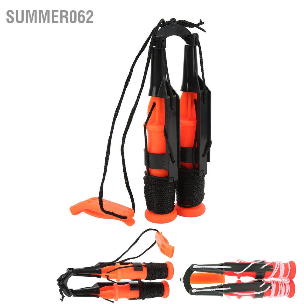 Summer062 2Pcs Winter Ice Picks Fishing Safety with Emergency Whistle Tackle Tool