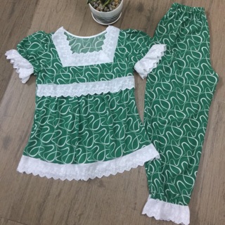 Combo 5 bộ đồ bộ Baby doll bánh bèo tay ngắn