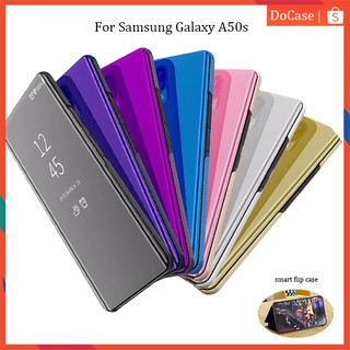 Ốp lưng tráng gương dạng gập sang chảnh cho Samsung Galaxy A50s