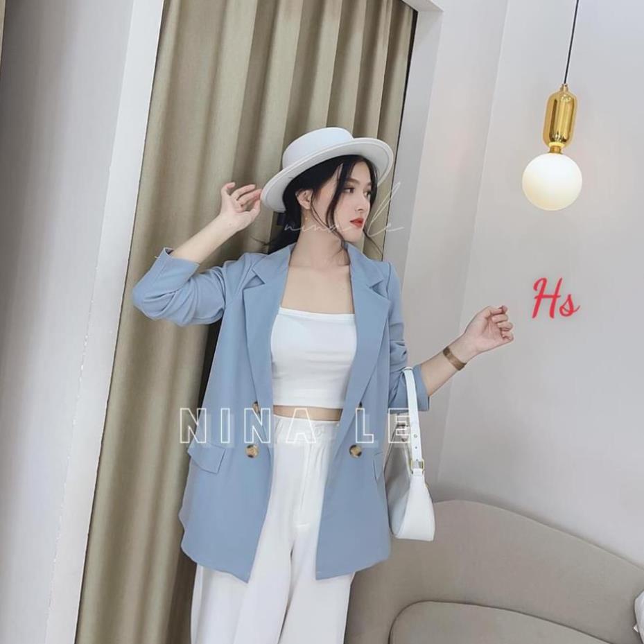 [ VIDEO+ẢNH THẬT ] Áo Blazer Nữ Dài Tay 2 Lớp Mẫu Mới Phong Cách Hàn Quốc Áo Vest Nữ Khoác Ngoài | BigBuy360 - bigbuy360.vn