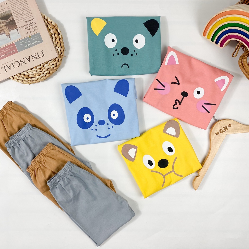 [Bé 10-27kg] Bộ dài tay cotton 100% Minky Mom mềm mịn mát cho bé trai bé gái từ 10-27kg