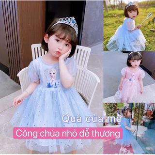 Váy công chúa elsa chân sao bé gái