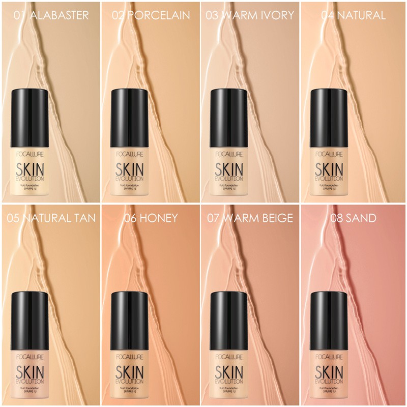 Kem nền BB FOCALLURE Fluid Foundation trang điểm khuôn mặt che khuyết điểm tiện lợi 31g