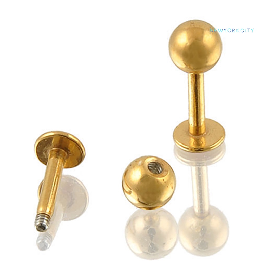 Khuyên Tai Hình Thanh Tạ Đơn Giản Dễ Phối Đồ Bằng Thép Titanium Cho Nữ