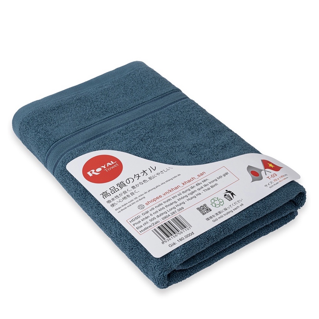 Khăn tắm cao cấp SET 50x100cm và 60x120cm 70x140cm với sợi bông cotton dày thấm hút tốt, không đổ lông, không ra màu