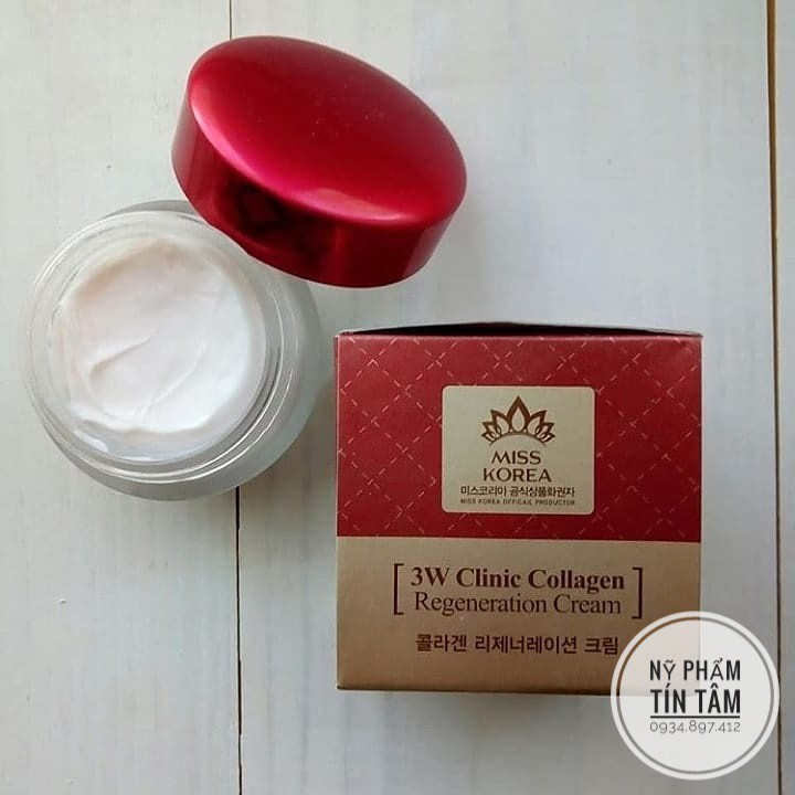 Kem Dưỡng 3W Clinic Collagen Regeneration Cream 60ml - Tái tạo da, chống lão hóa