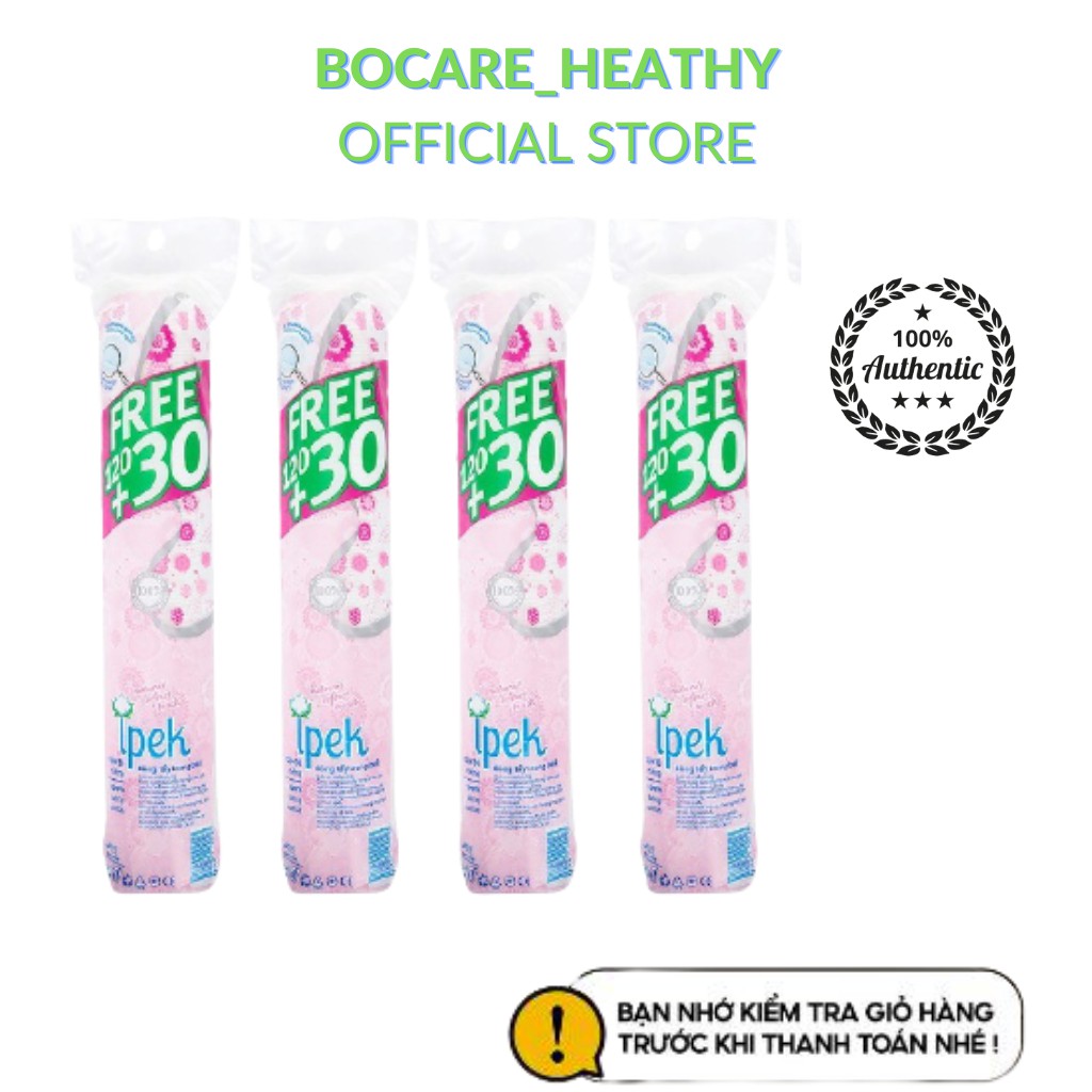[ CHÍNH HÃNG ] Bông Tẩy Trang Ipek 150 Miếng Cotton Mềm Mịn Giúp Sạch Sâu Trên Da