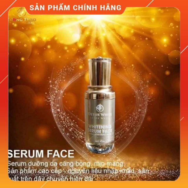 SERUM FACE DETOX WHITE 40ML- dưỡng da, làm mờ thâm nám, tàn nhang giúp da căng bóng mịn màng