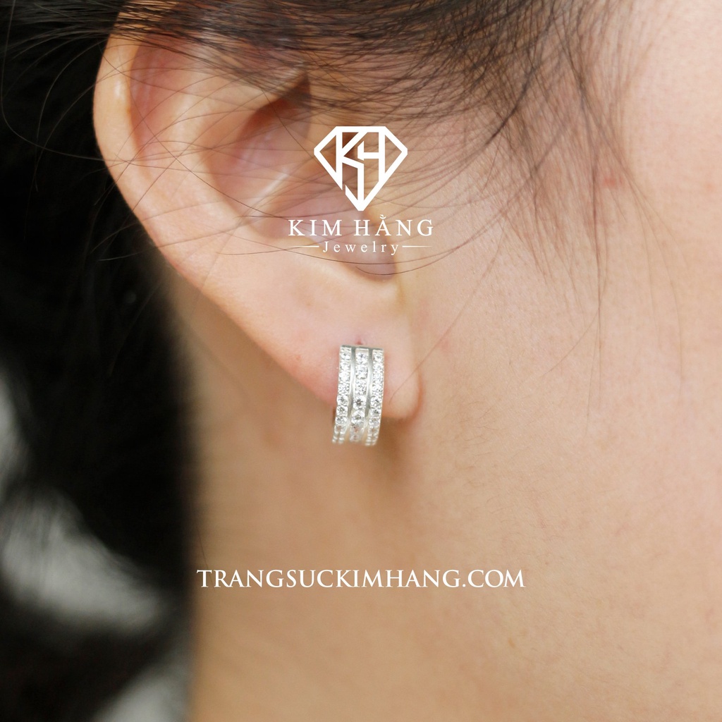 Khuyên Tai BẠC 3 Tầng Thiết Kế Mới