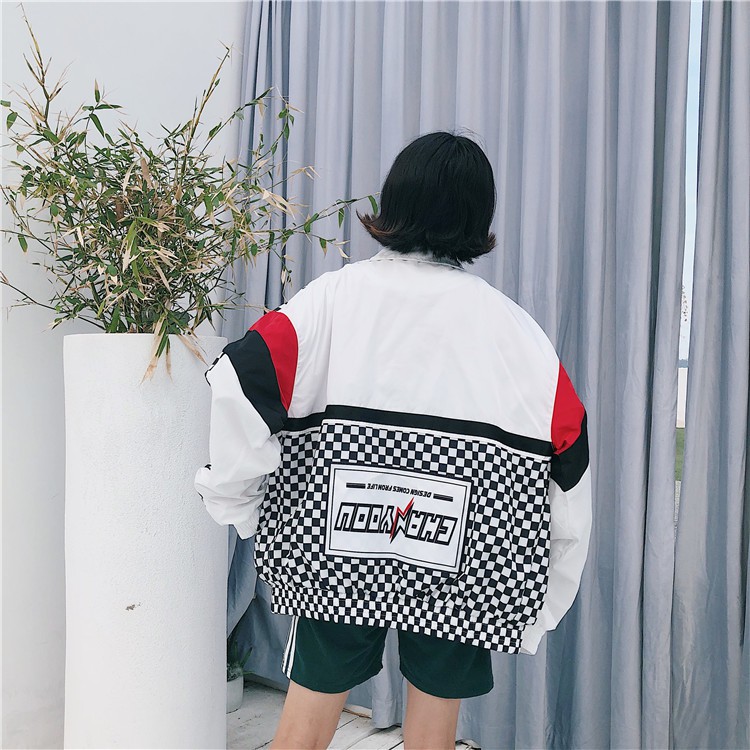 [CÓ SẴN] Áo khoác dù hot trend caro ulzzang trắng#504 | BigBuy360 - bigbuy360.vn