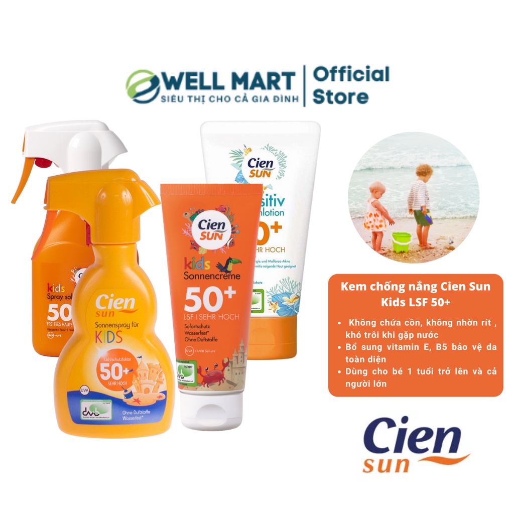 Đức- Kem chống nắng cho trẻ em Cien Sun For Kids SPF 50+ 100ml