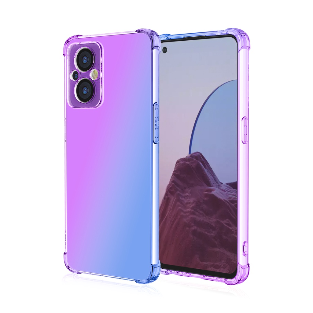 Ốp Điện Thoại TPU Màu Gradient Chống Trầy Xước Cho OPPO Reno 7 6 5 Pro 7Z A96 A95 Realme9 Pro Plus