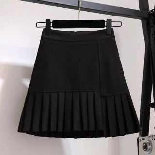 (XẢ KHO) chân váy A xếp ly lệch 43cm có quần trong C028