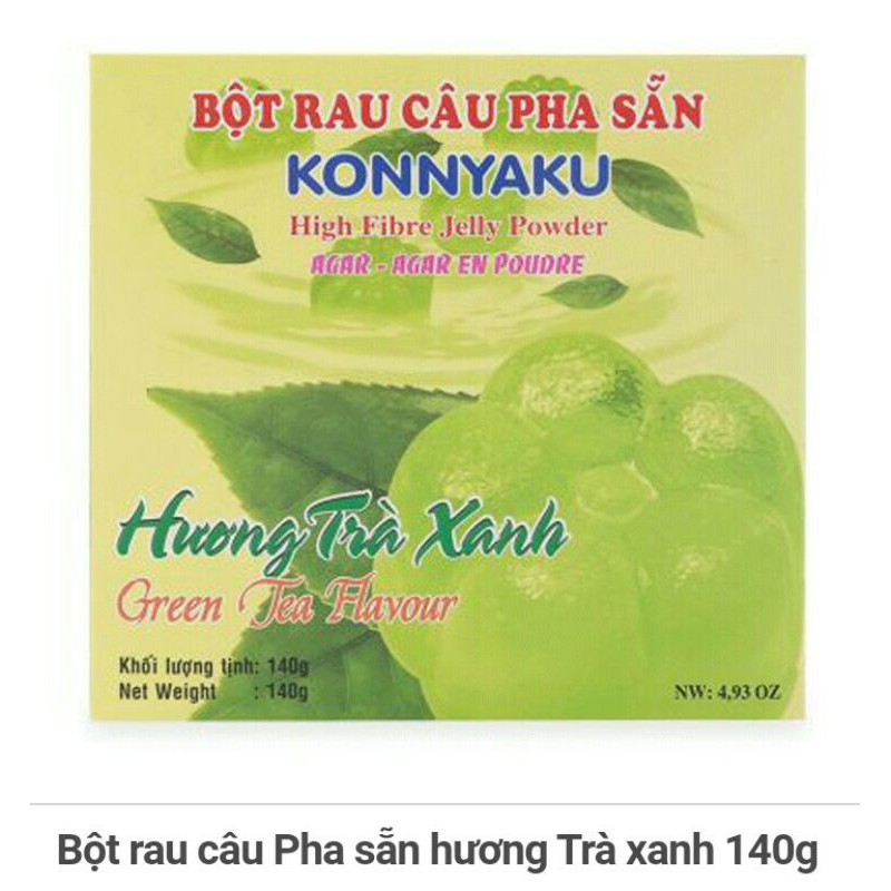 Bột rau câu Pha sẵn hương Trà xanh 140g