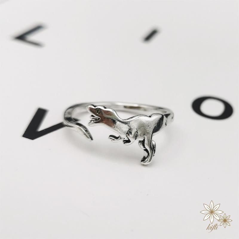 【kifli】Nhẫn Đeo Tay Hình Khủng Long Thời Trang Cho Nam Nữ（quà tặng ngày thiếu nhi）