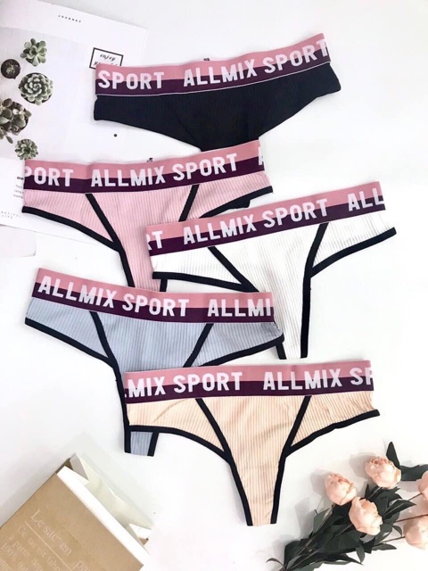 Quần lọt khe cao cấp chữ Allmix Sport hàng shop bán 💯