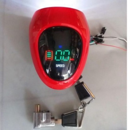 ĐẦU ĐÈN 48V 4 BÌNH XE ĐẠP ĐIỆN LED BÁO TỐC ĐỘ XE ĐIỆN GIA HUY