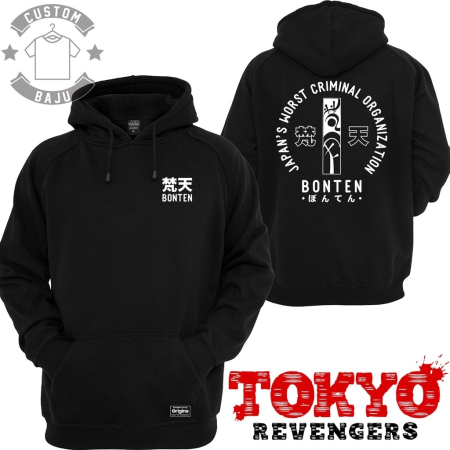 HOT 💥Sale 50%💥 Áo Hoodie in hình Bonten Uniform Anime Tokyo Revengers + Tặng kèm áo thun