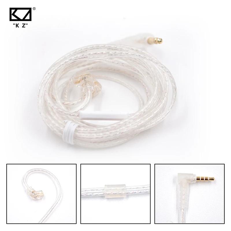 Dây Cáp Mạ Bạc 2PIN 0.75mm Cho Tai Nghe ZEX Pro ZS10 Pro ZSN Pro X EDX Pro