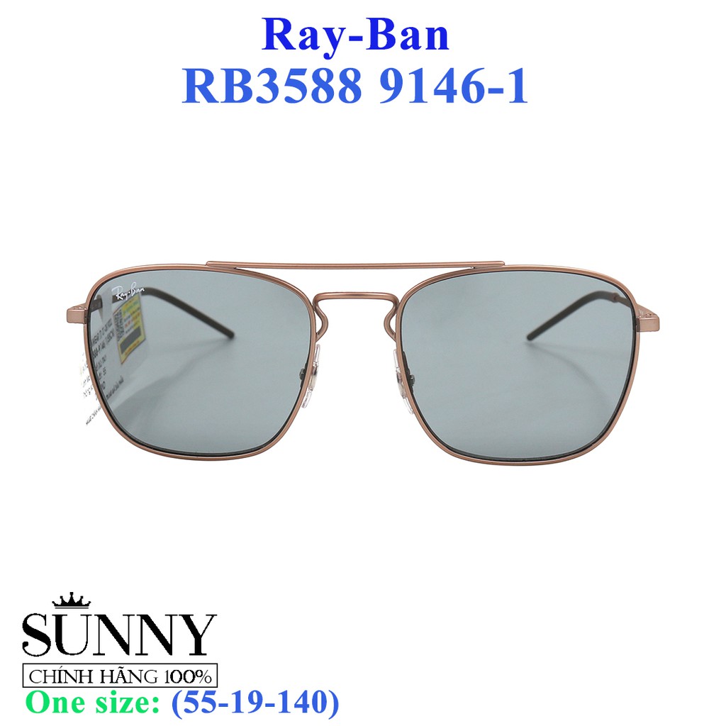 RB3588 9146-1 - kính mát Rayban chính hãng, bảo hành toàn quốc, có kèm tem chống hàng giả của bộ công an