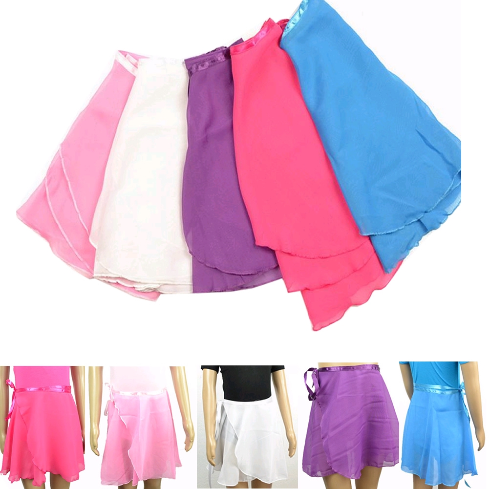 Ivy☆ Femmes Fille Mousseline Ballet Collant Emballage Écharpe Jupe Danse Dancewear