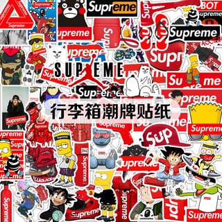 50 miếng graffiti đường phố thương hiệu hip hop châu Âu và Mỹ tối cao nhãn dán hành lý máy tính xách tay bức tranh trang trí