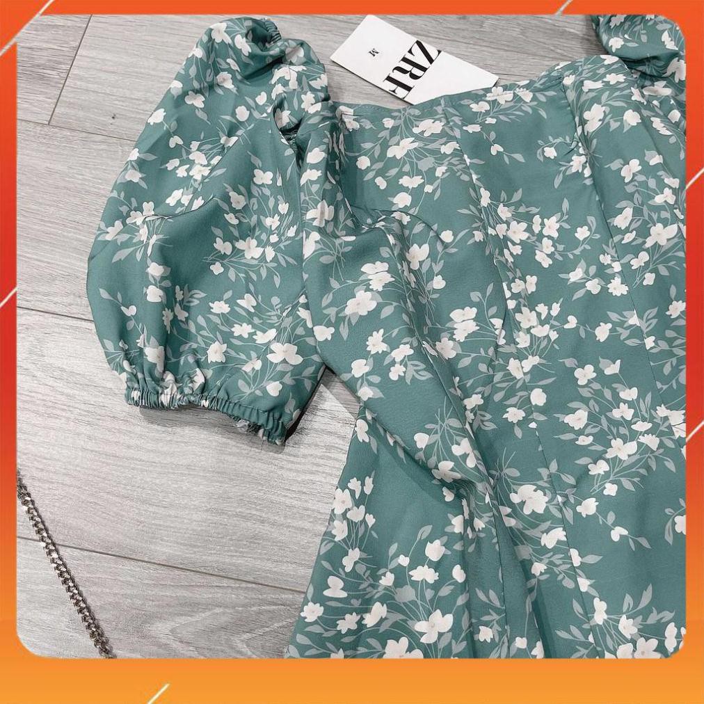 Đầm Chữ A Xanh Hoa Nhí Hở Lưng Siêu Hot Hit | BigBuy360 - bigbuy360.vn