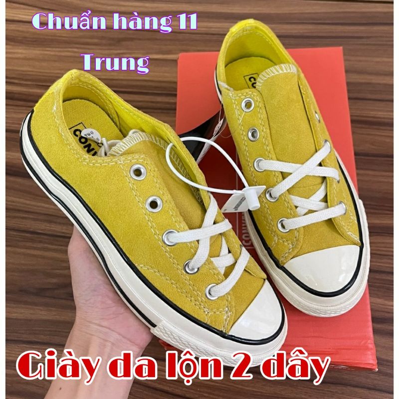 Giày thể thao nam nữ da lộn có 2 bộ dây size 35-44