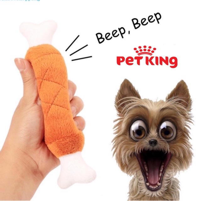 Đồ Chơi Đùi Gà Bằng Bông cho Thú Cưng kêu chút chít