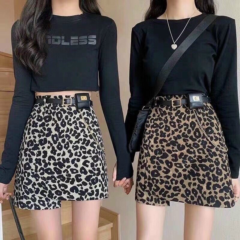 Chân váy dạ báo kèm đai túi xích QC hot hit | BigBuy360 - bigbuy360.vn