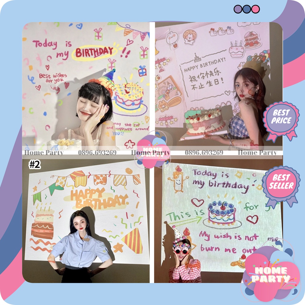 Đèn Chiếu Mini Hình Chữ Happy Birthday Trang Trí Tiệc Sinh Nhật - Đèn Chiếu Phông Nền Sự Kiện Party