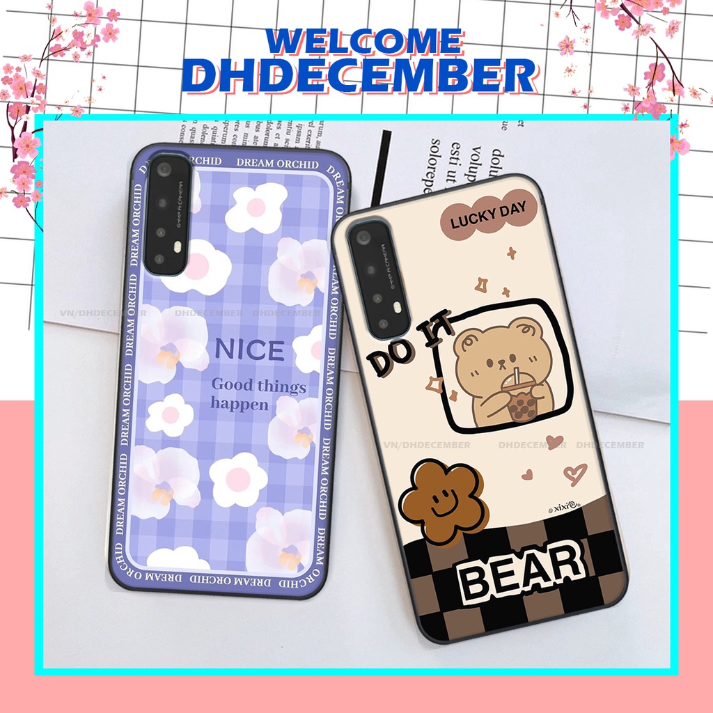 Ốp lưng Realme 7 in hình gấu K@ws, gấu nâu, dor@emon RẺ- ĐẸP- BỀN