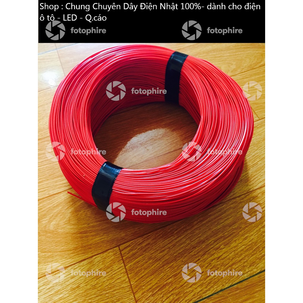 Dây điện nhật 0.5mm 100m màu đỏ, Chuyên cho điện ô tô. Làm LED.