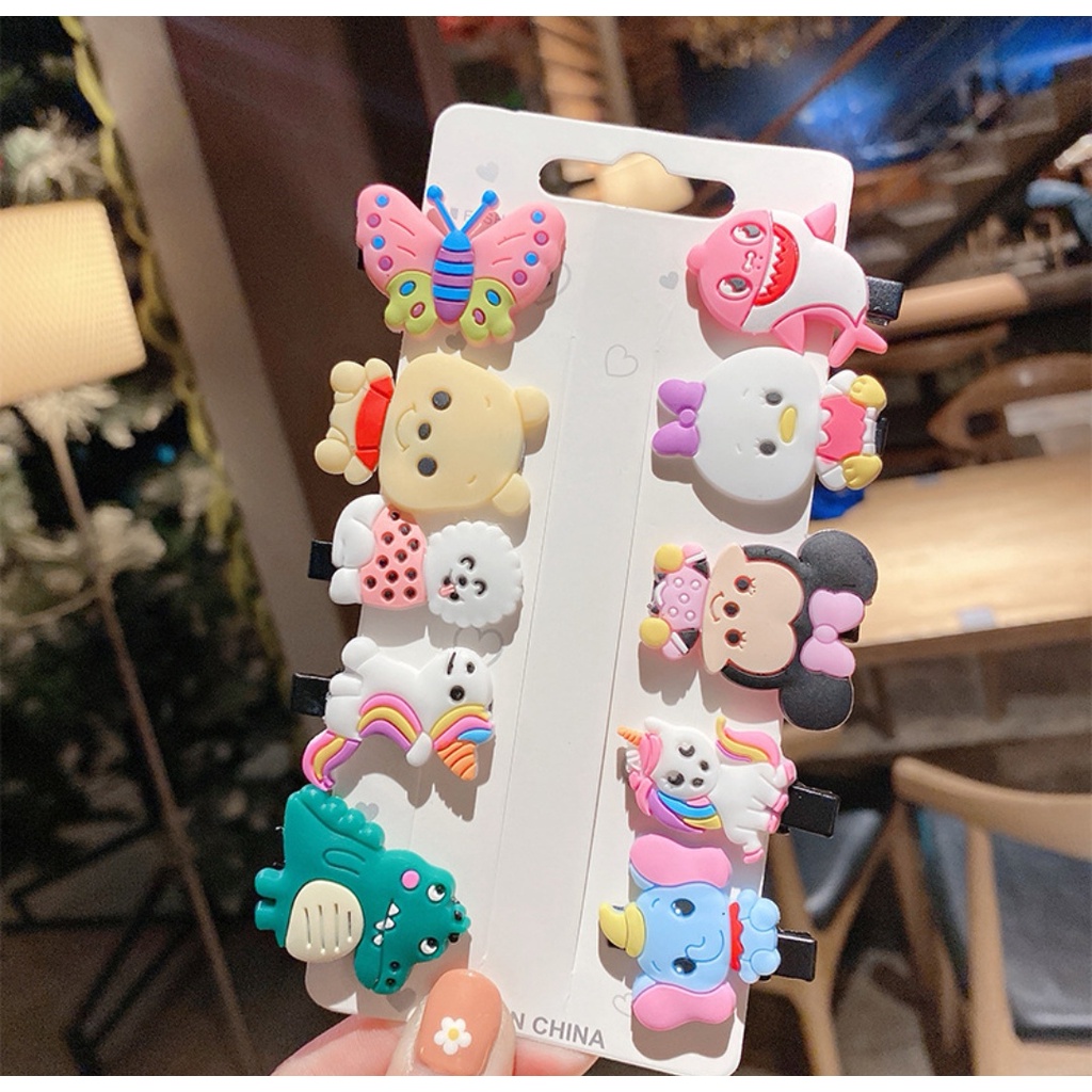 Kẹp Tóc Hình Hoạt Hình Xinh Xắn Cho Bé | Kẹp Tóc Nữ Silicone
