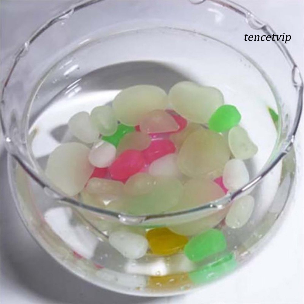 Set 10 viên đá dạ quang dùng trang trí bể cá