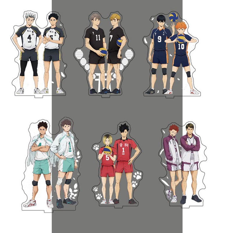 Tmdbyx Haikyu!! Mô Hình Nhân Vật Haikyuu Hinata Kageyama Tsukishima Sugawara Kèm Giá Đỡ Bằng Acrylic