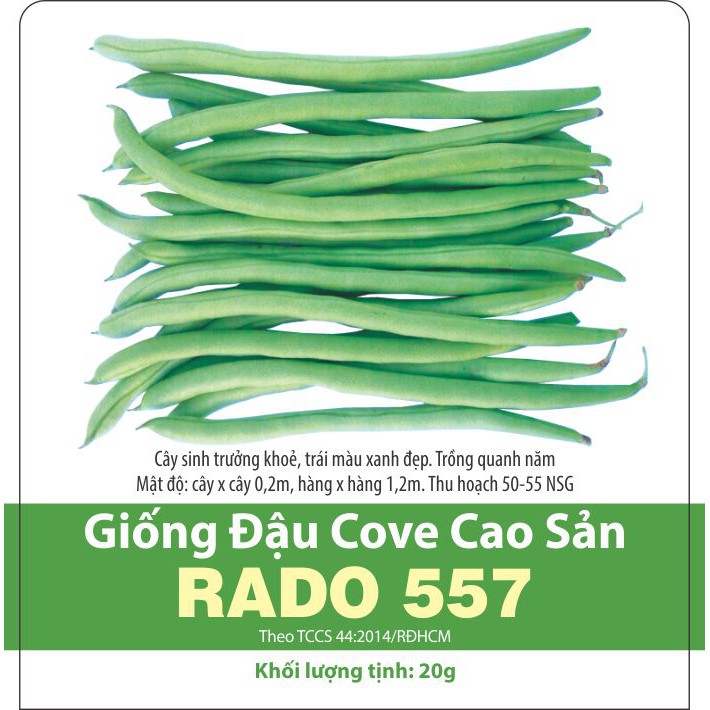 Hạt Giống Đậu Cove Cao Sản Giòn Ngọt 20gr