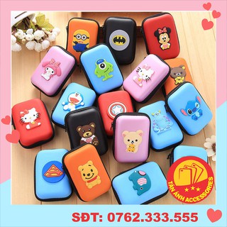 Bóp đựng tai nghe cáp sạc hình thú mẫu hình chữ nhật (6x10cm) - 6G TA88