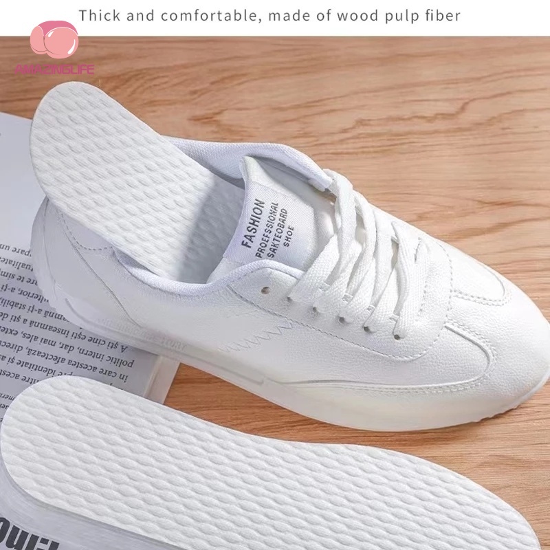[Amazinglife] 1 Cặp Đệm Lót Giày Thể Thao Cao Gót / Giày Cao Gót Bằng Bột Gỗ Mềm Thoáng Khí Thoải Mái Dùng 1 L
