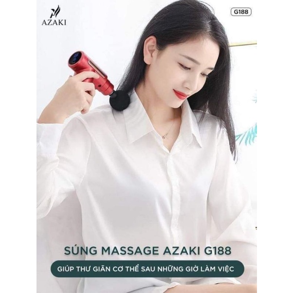 Máy massage cơ bắp cầm tay azaki g188 chính hãng bh 12 tháng - ảnh sản phẩm 6