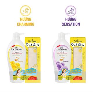 Dầu Gội siêu mượt Enchanteur 650g tặng kèm túi tole cute(Vàng / Tím)(giá bì 167k)