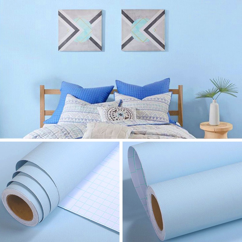 [10m] Giấy Dán Tường Một Màu Decal Dán Tường Màu Trơn có Keo Sẵn Thời Thượng Trơn Nhám nhiều màu keo sẵn chống nước tốt