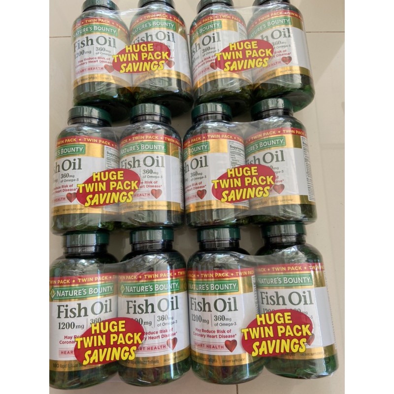 2022 Dầu cá fish oil nature bounty 180 viên, 200 viên | Thế Giới Skin Care