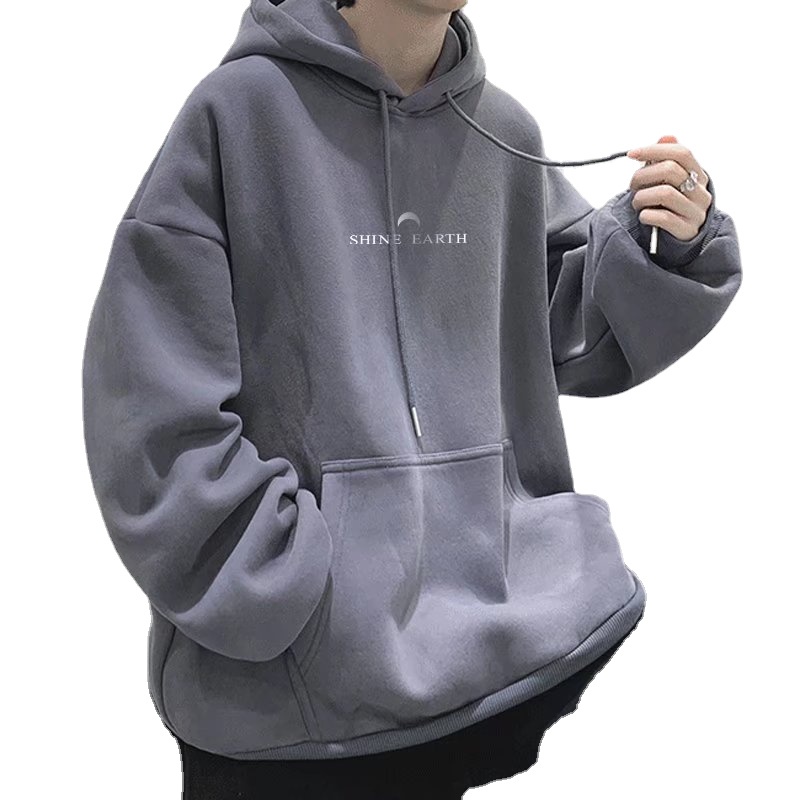 Áo hoodie Nam Tay Dài In Chữ Phong Cách Nhật Bản Thời Trang Thu Đông Size M-8XL